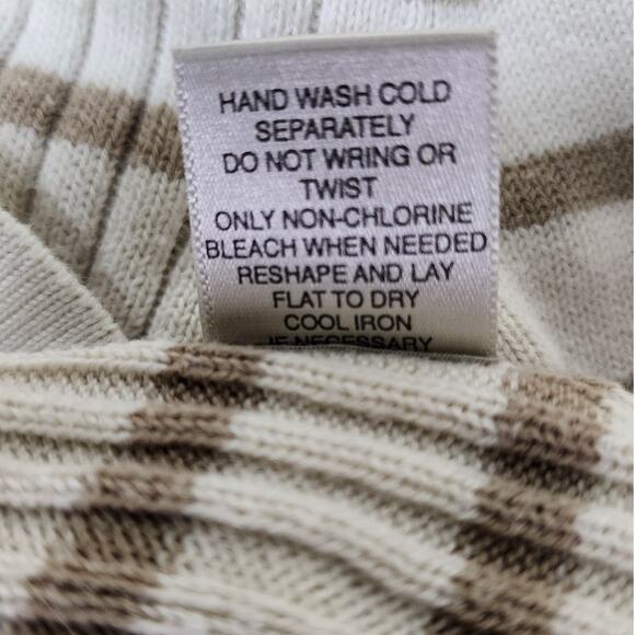 Cj Banks Brown Beige Knit Henlley Sweater 3/4 Sleeve Women's Size Small Soft Top - Picture 8 of 8